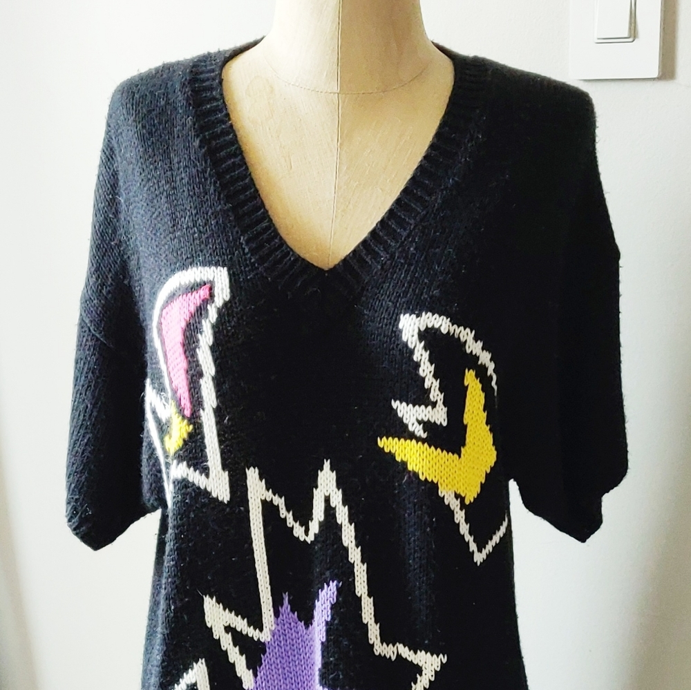 vintage 80s tunic sweater dress